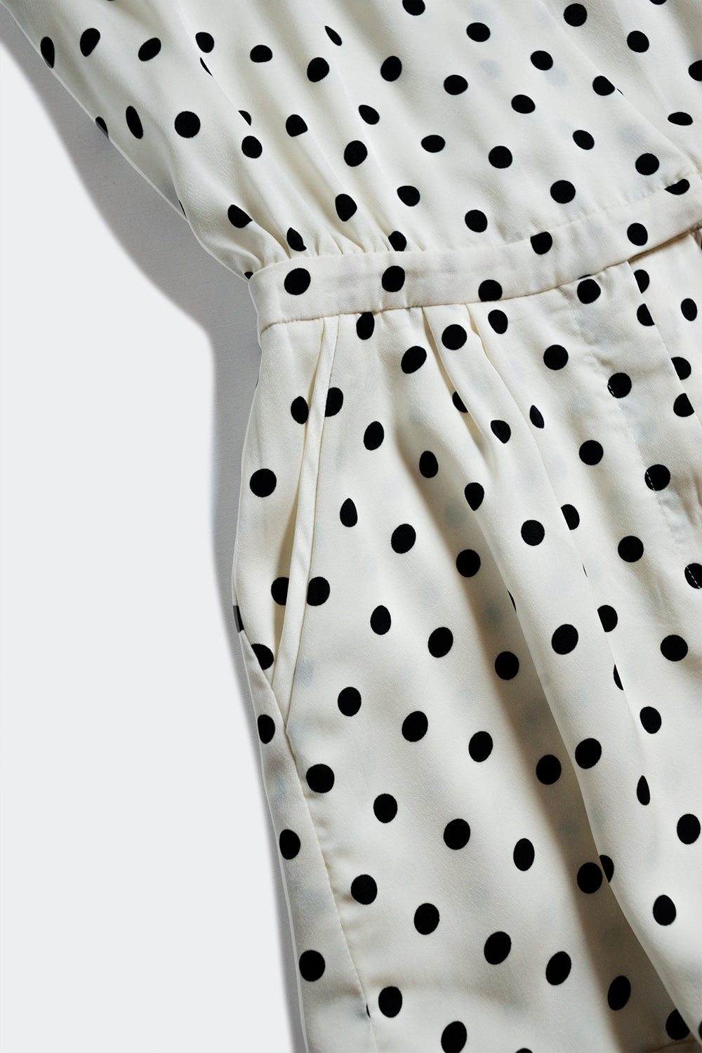 Wrap playsuit in spot print