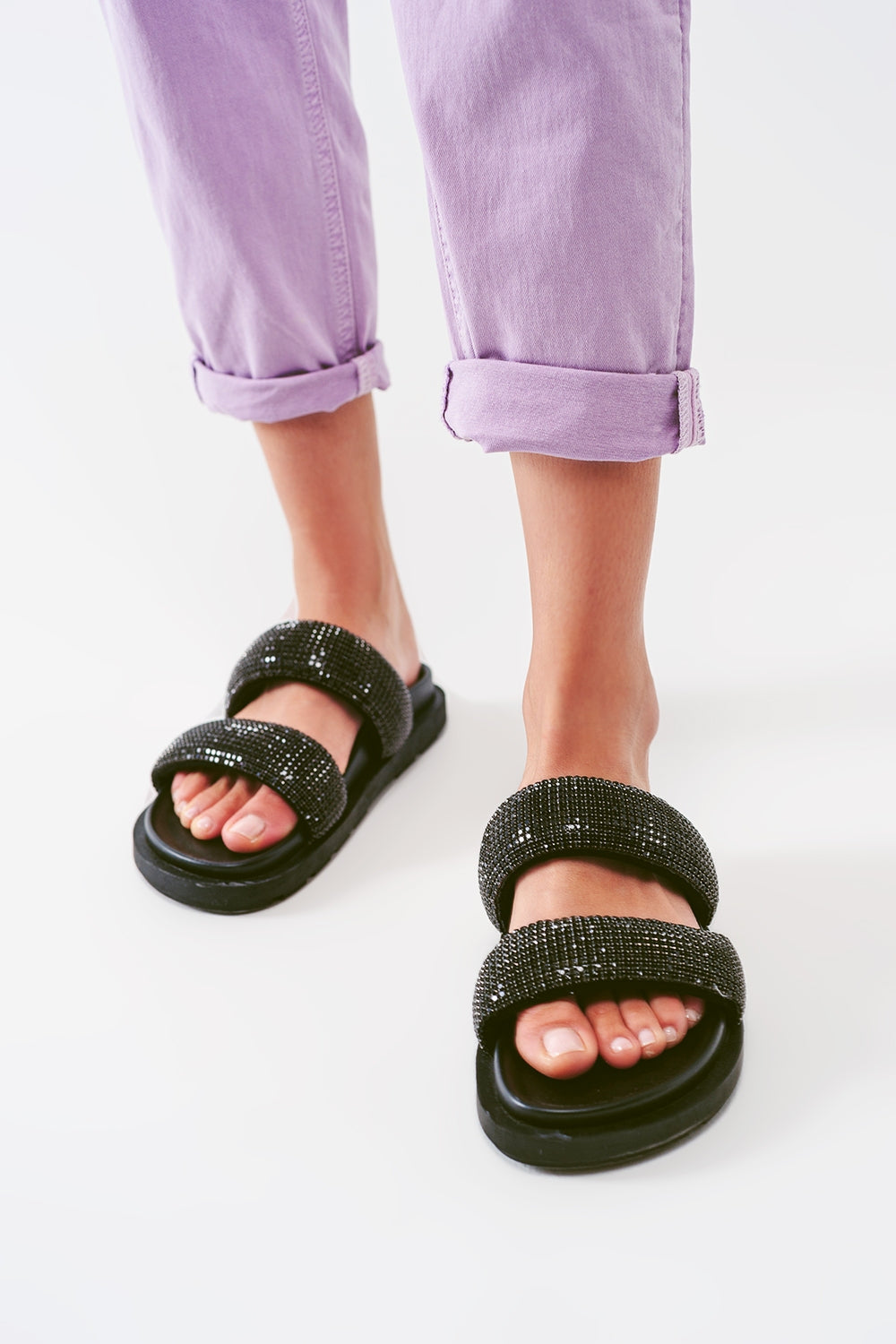 Relaxed Basic Jeans in Purple - Coloured Jeans