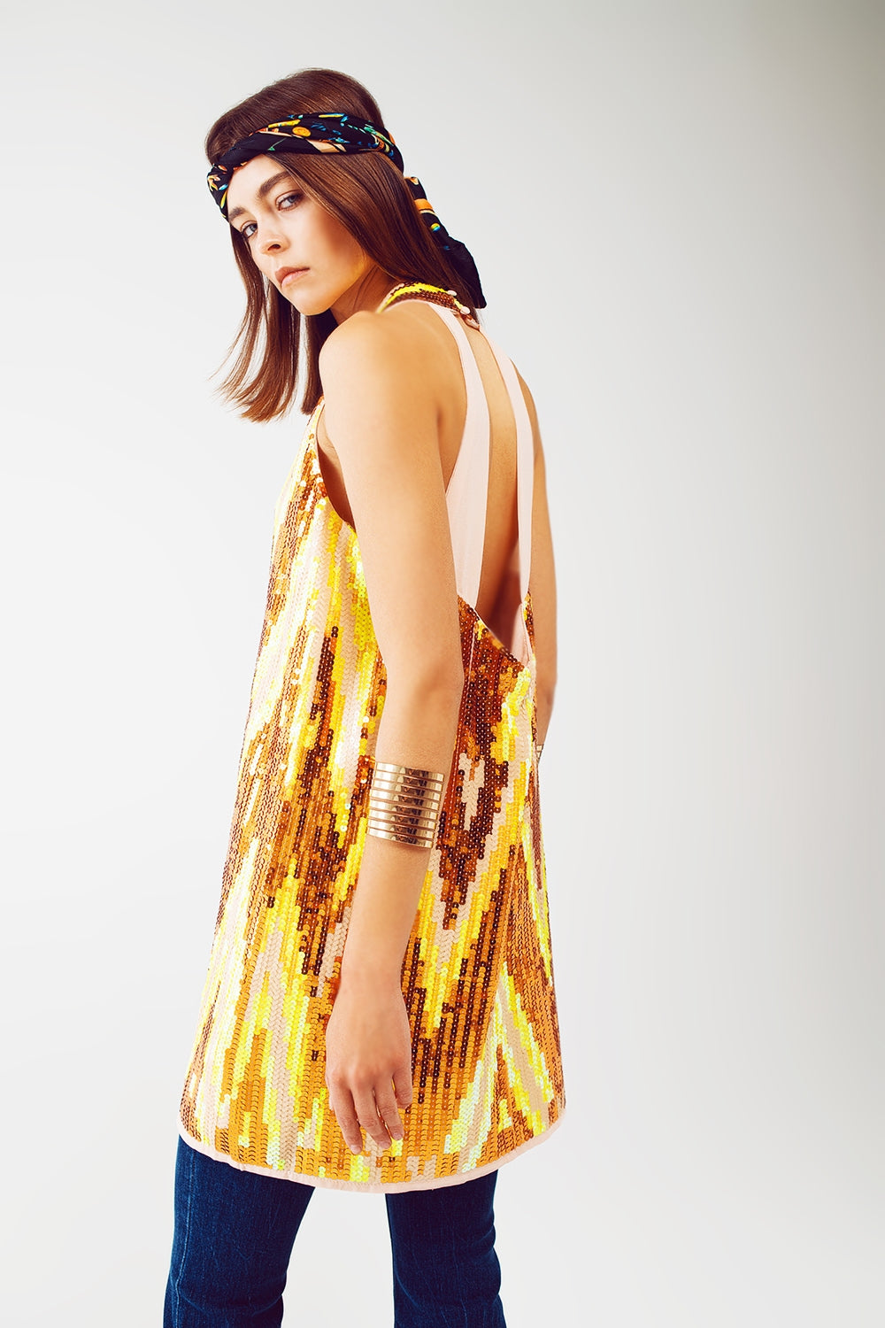 Party Mini Dress with Sequins - dress