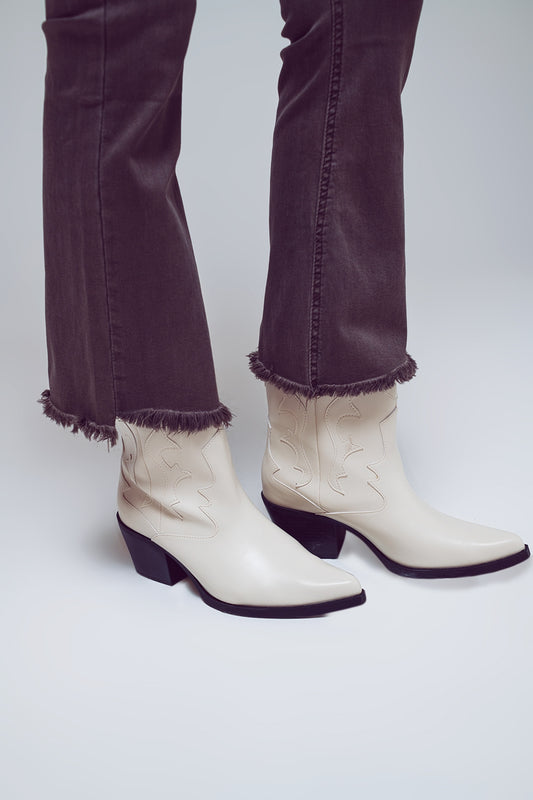 Flare jeans with raw hem edge in dark grey - Coloured Jeans