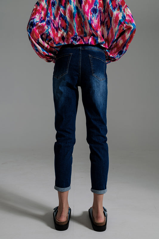 Regular Leg Basic Jeans in Mid Wash - Denim