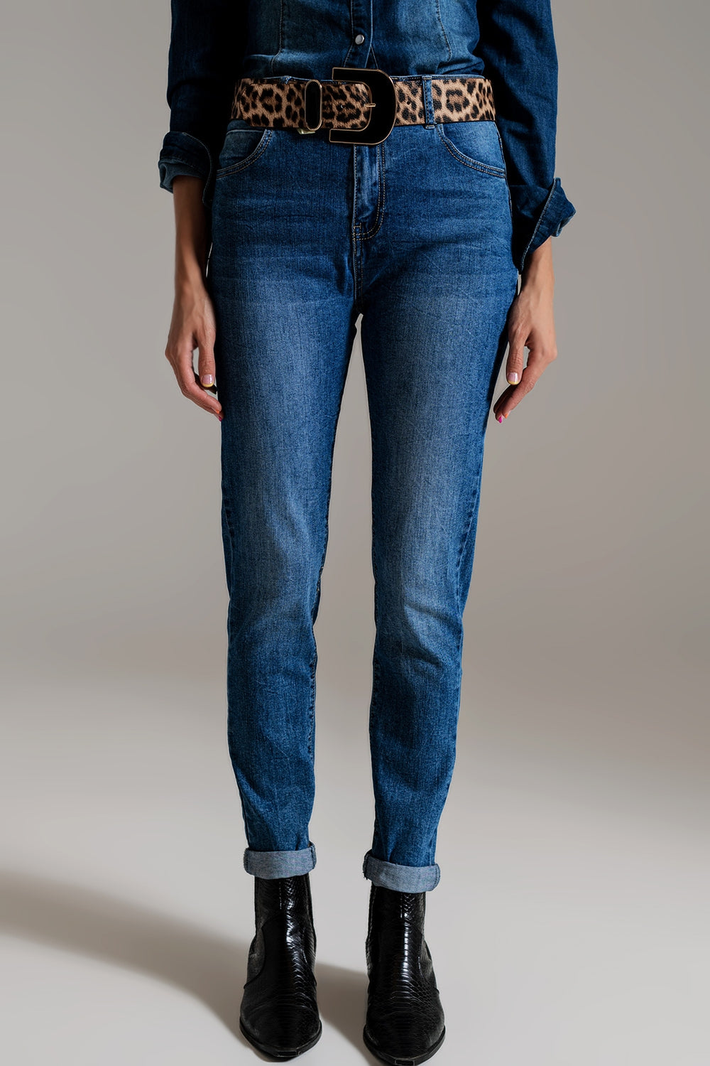 skinny High waisted Jeans in mid Wash - Denim