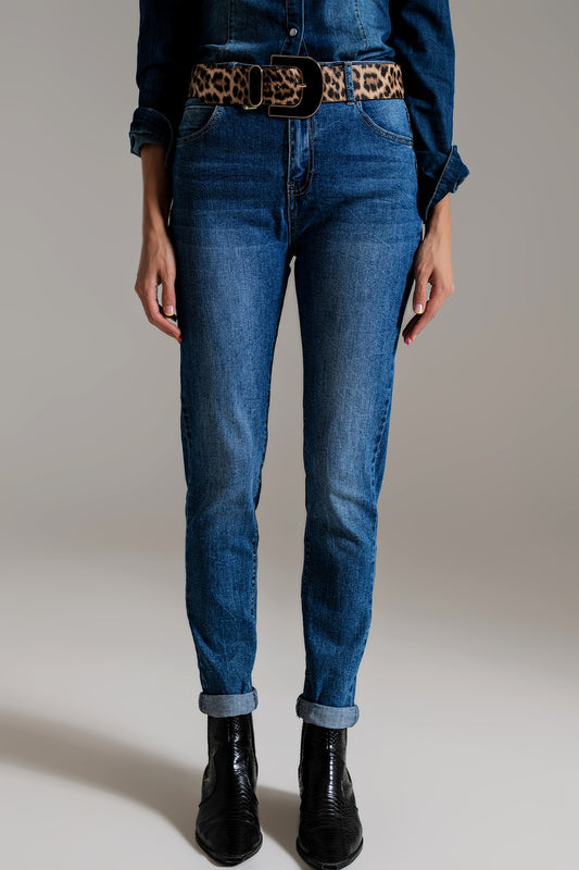 skinny High waisted Jeans in mid Wash - Denim