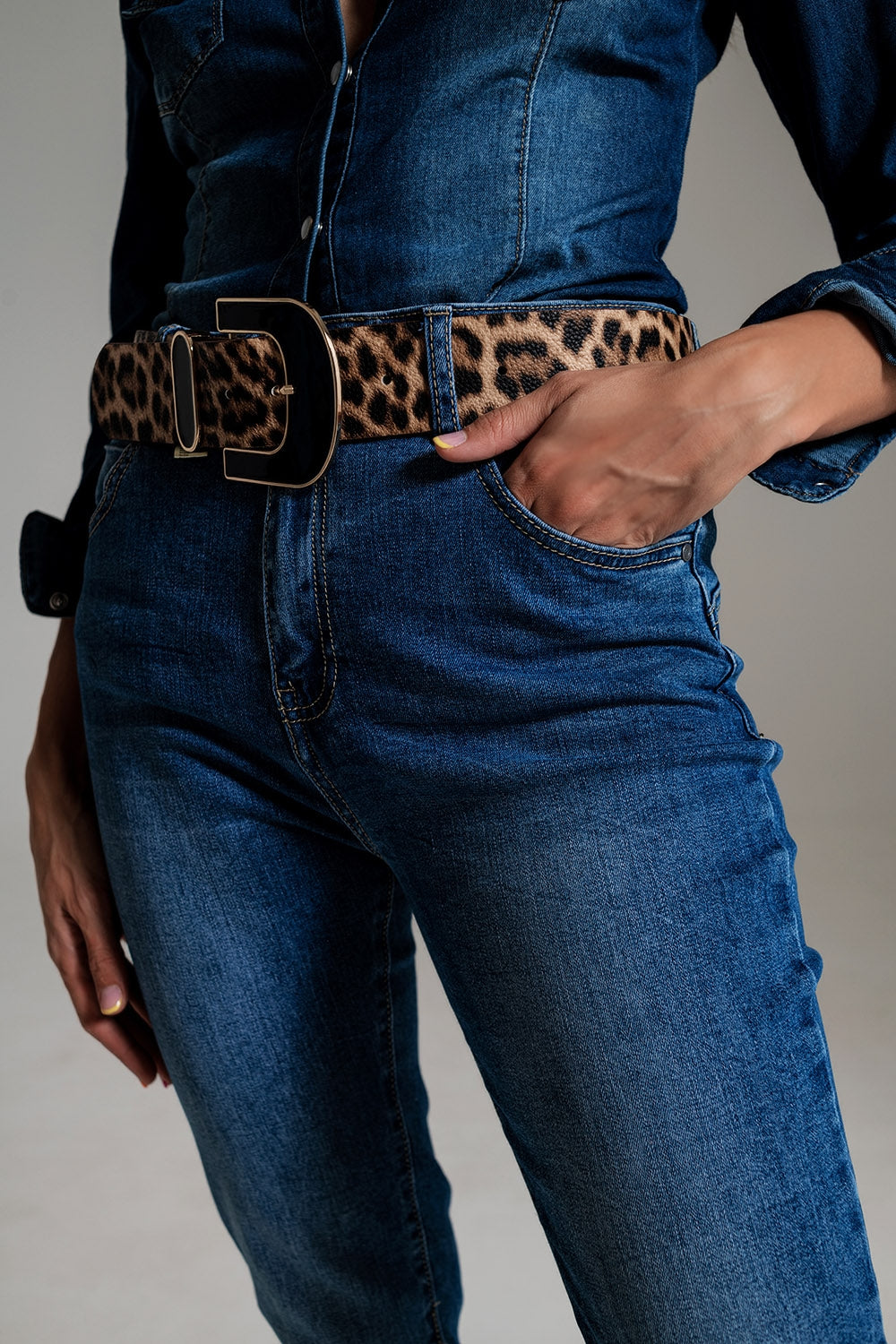 skinny High waisted Jeans in mid Wash - Denim