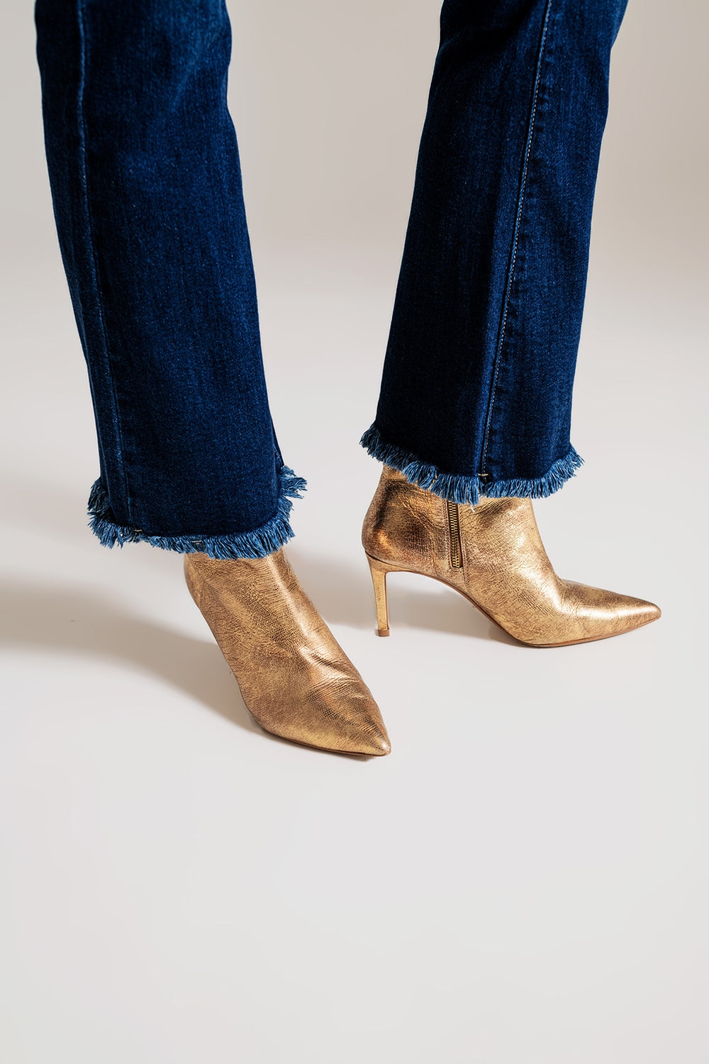 Flare leg skinny jeans in dark blue - Denim