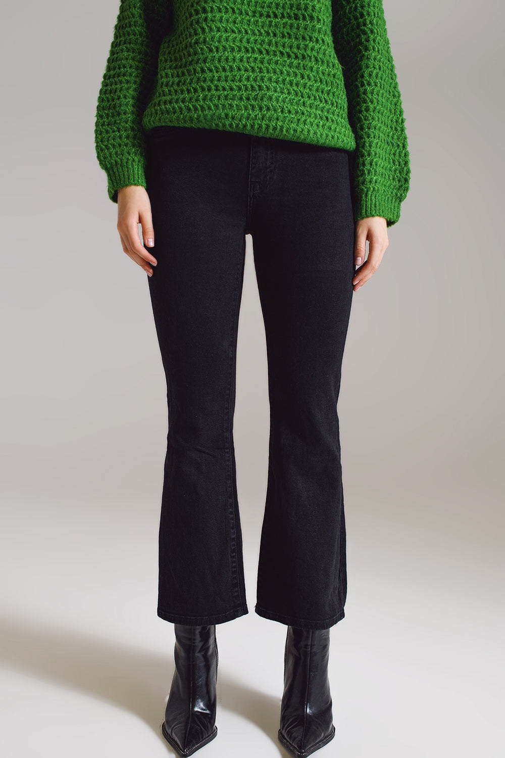 High waist flare jeans in black - Coloured Jeans