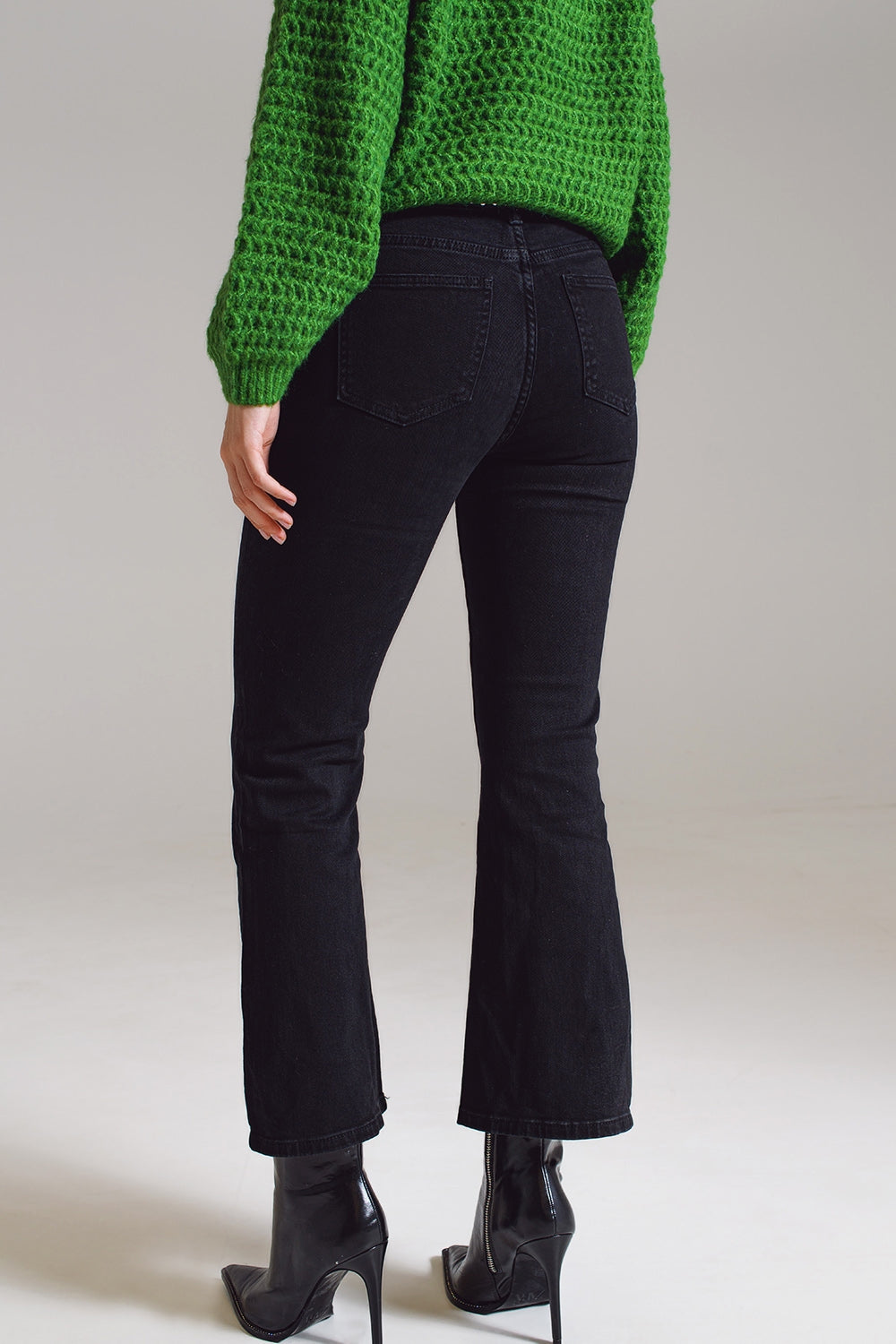 High waist flare jeans in black - Coloured Jeans