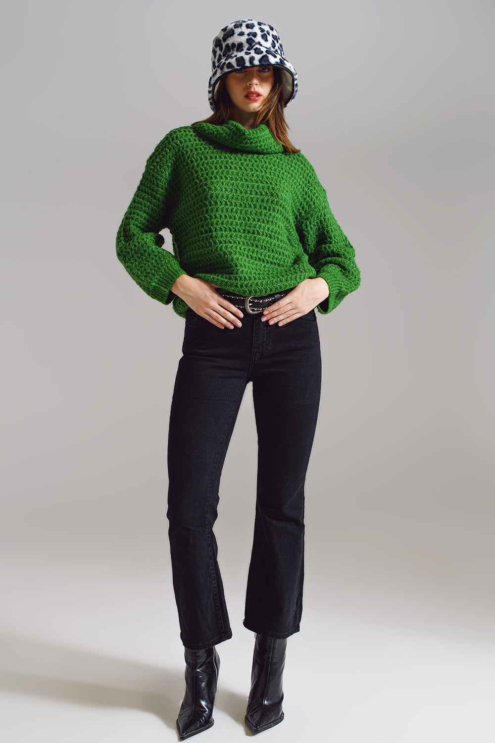 High waist flare jeans in black - Coloured Jeans