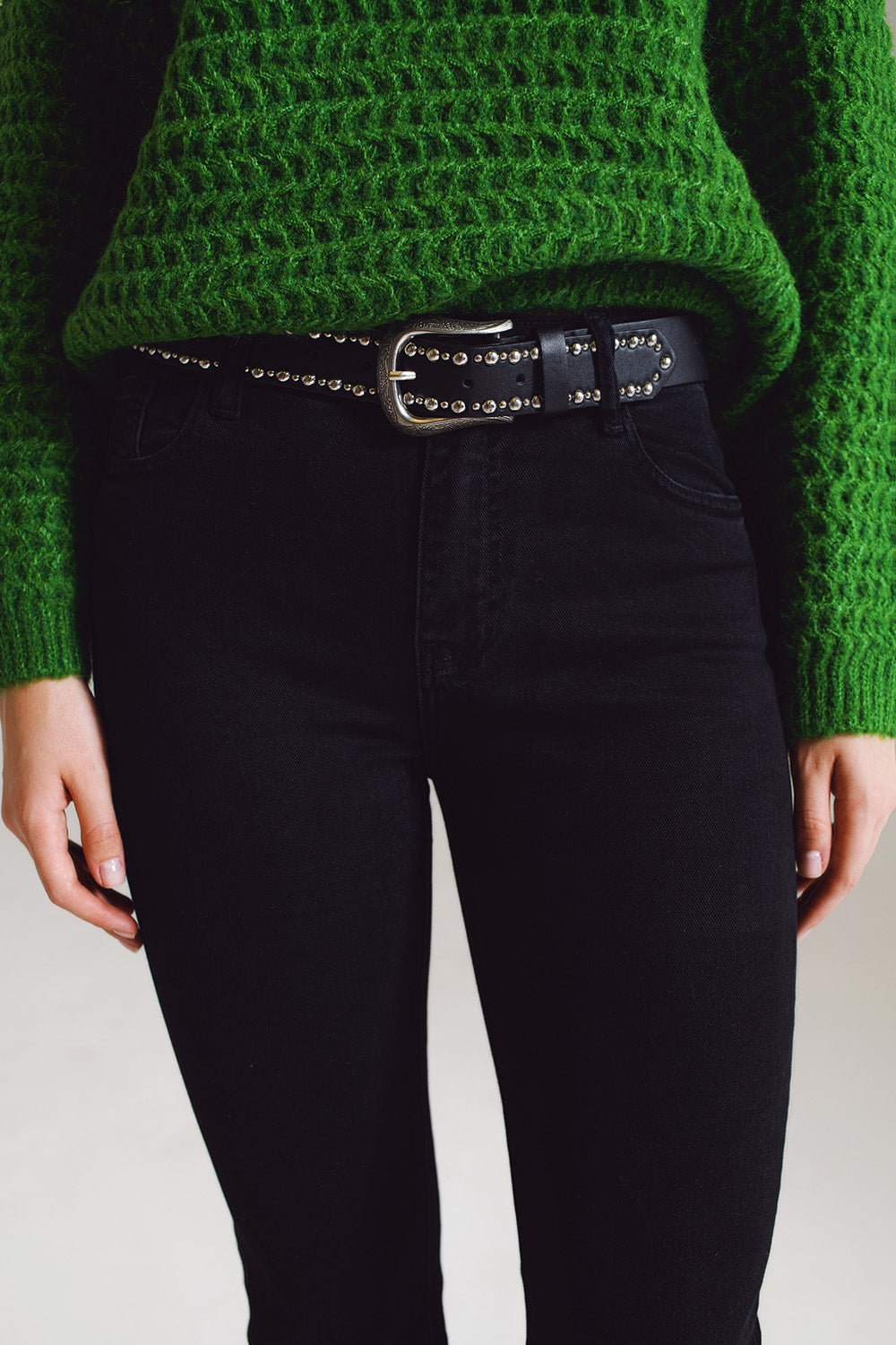High waist flare jeans in black - Coloured Jeans