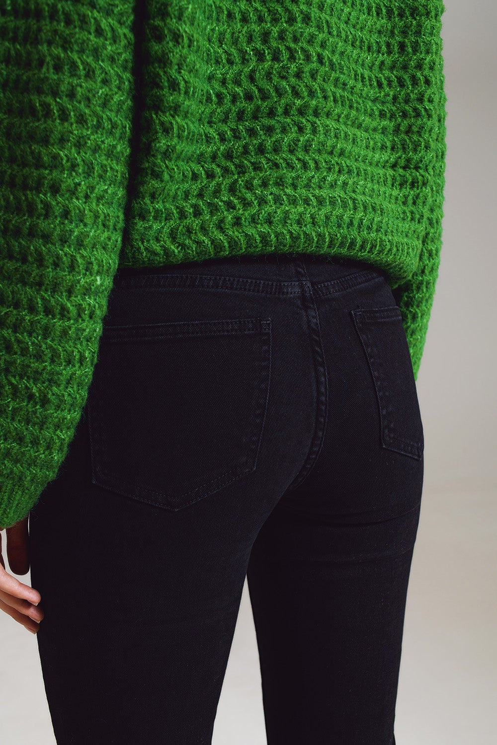 High waist flare jeans in black - Coloured Jeans