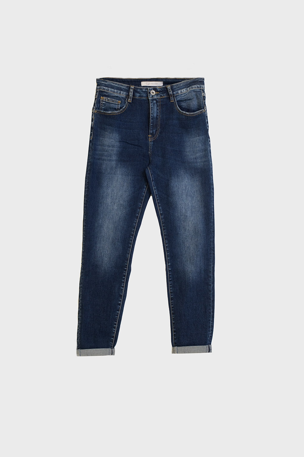 Super Skinny Dark Wash Jeans In Elastic Denim - Denim