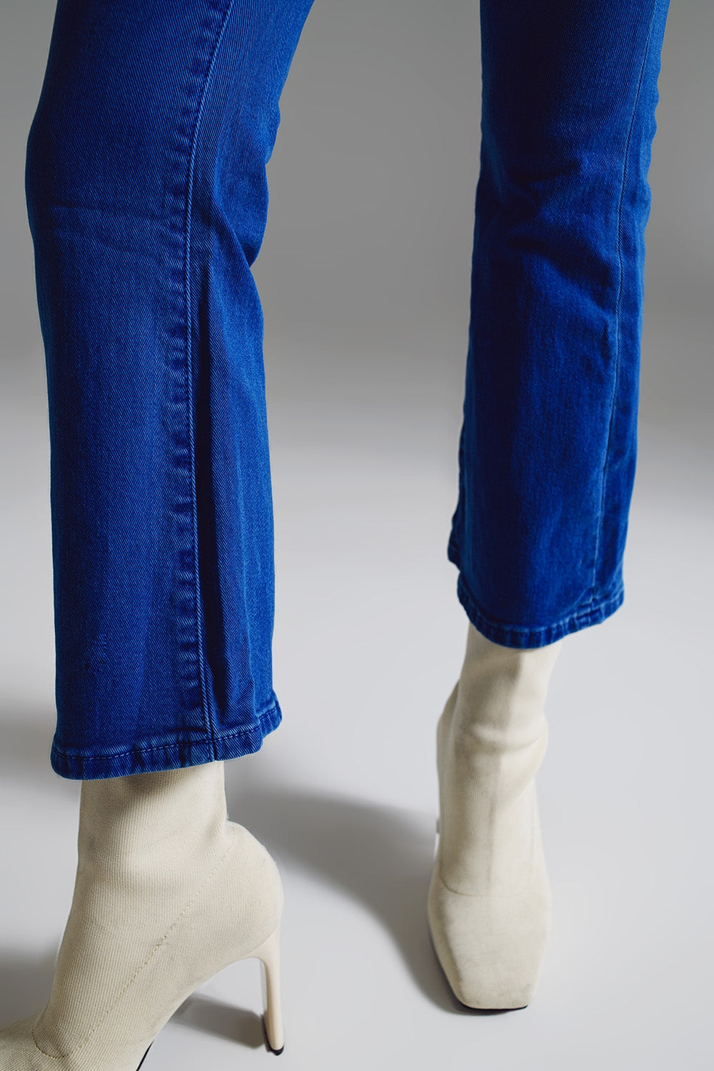 High waist flair jeans in blue - trousers