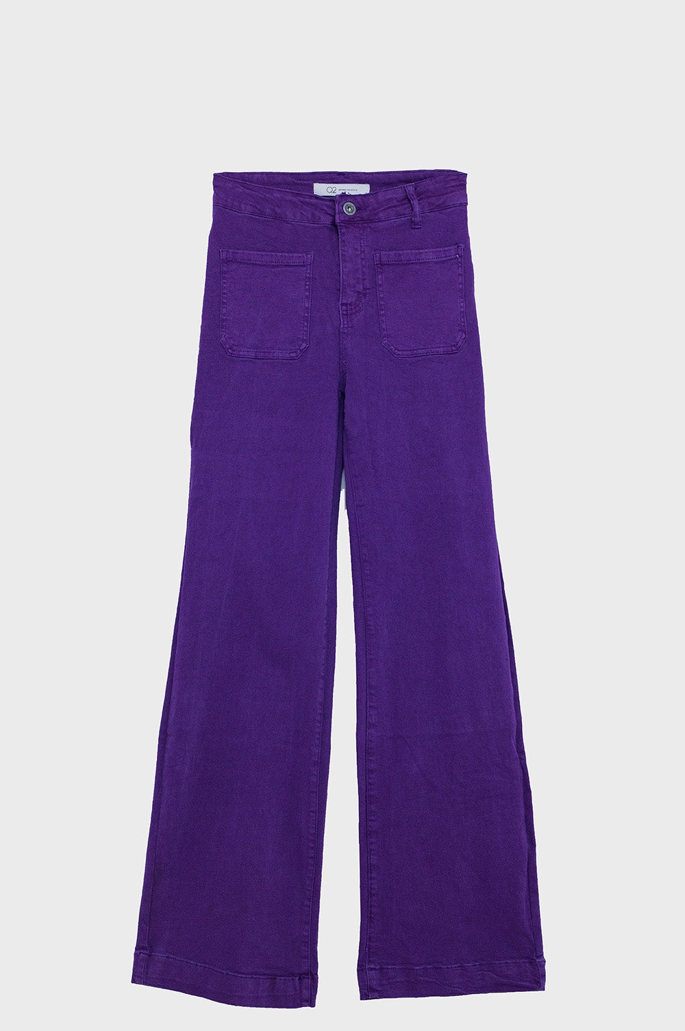 Purple flair jeans with large front pockets - Coloured Jeans