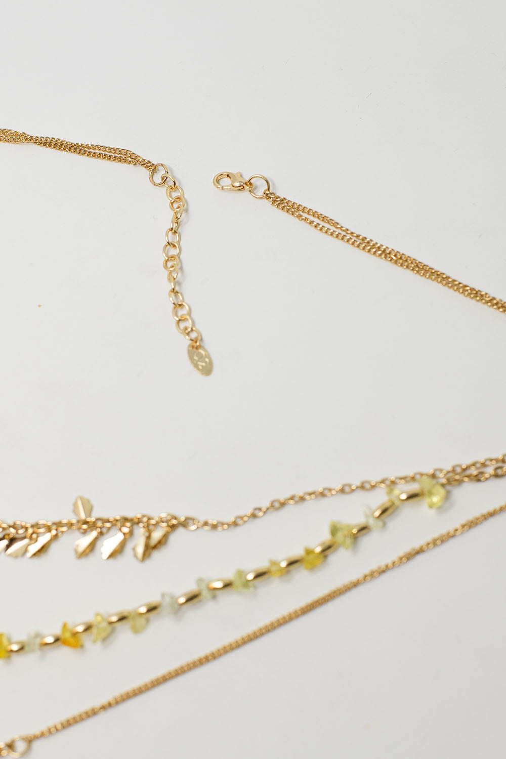 3 in 1 Long Necklace in Gold With a Variety of Beads and stars