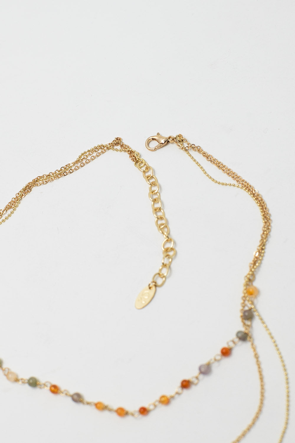 3 In 1 Necklace with Star Charm and Multicolor Beads.