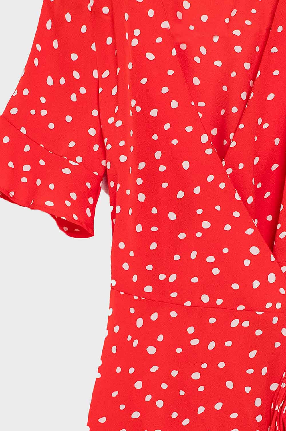 red polka dot mini dress - dress