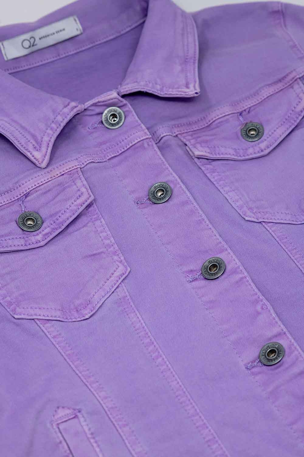 Slim denim trucker jacket in Lilac