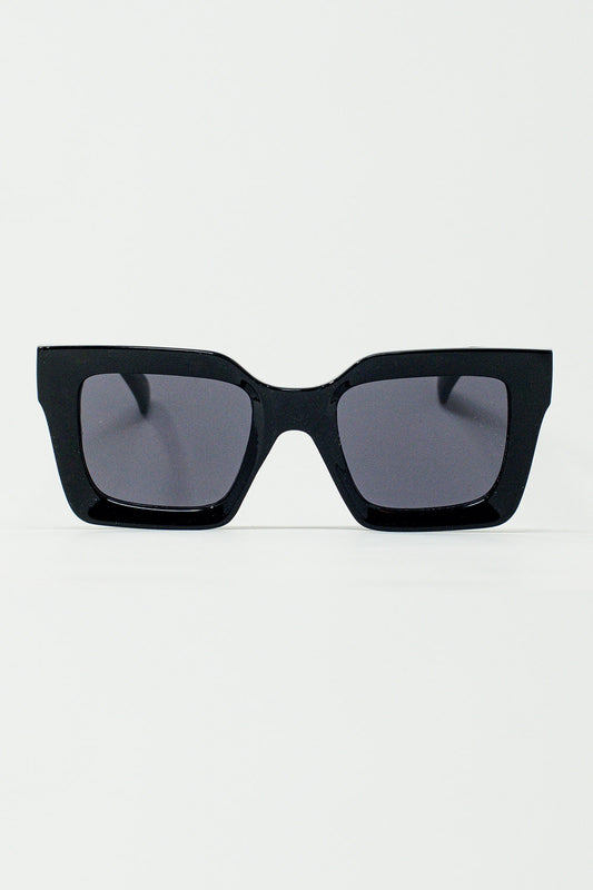 90's Squared Sunglasses in black - Sunglasses