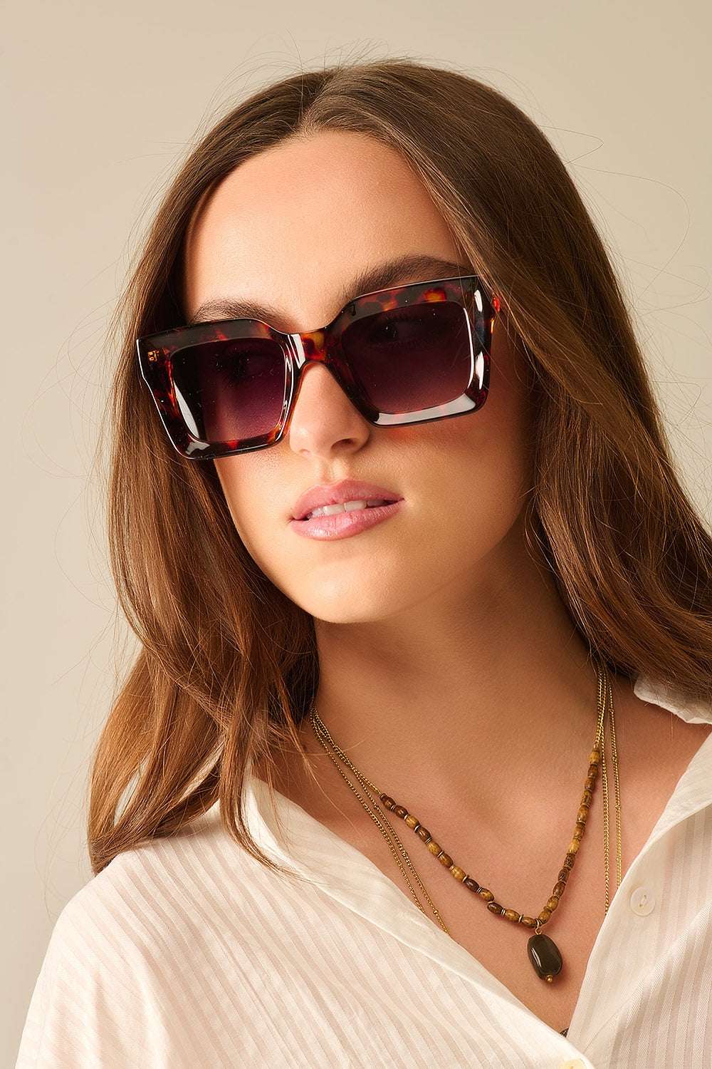 90s Squared Sunglasses in brown - Sunglasses