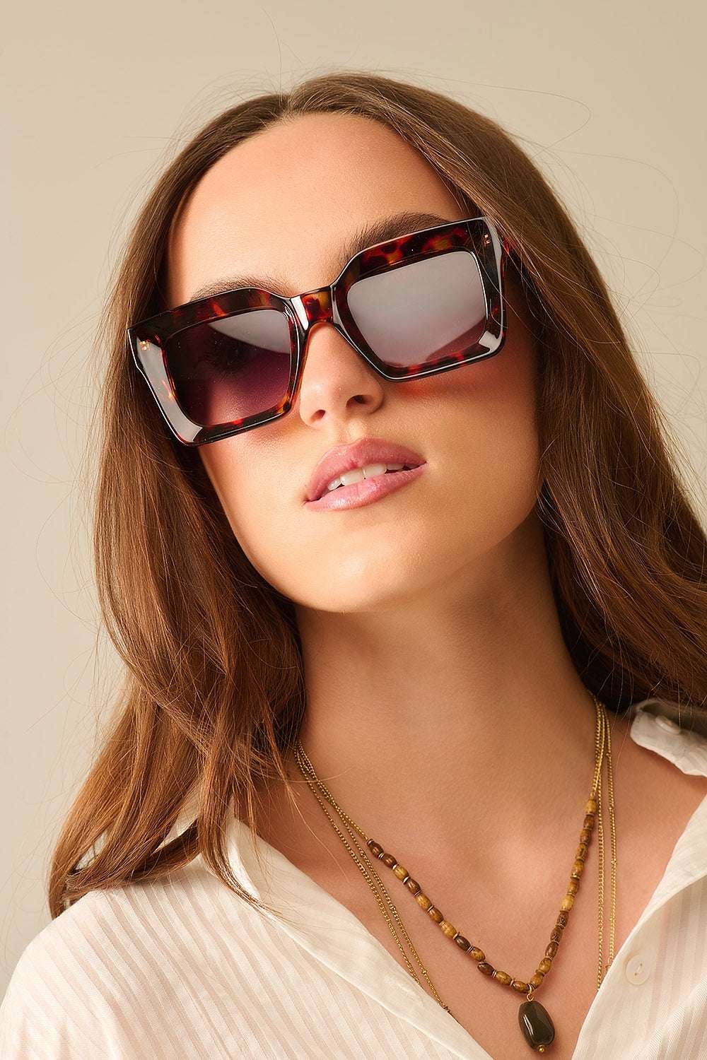 90s Squared Sunglasses in brown - Sunglasses