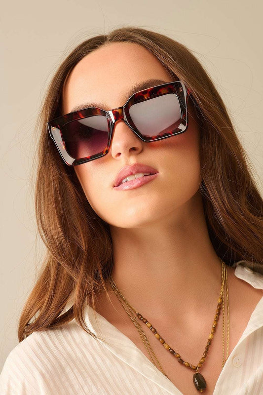 90s Squared Sunglasses in brown - Sunglasses