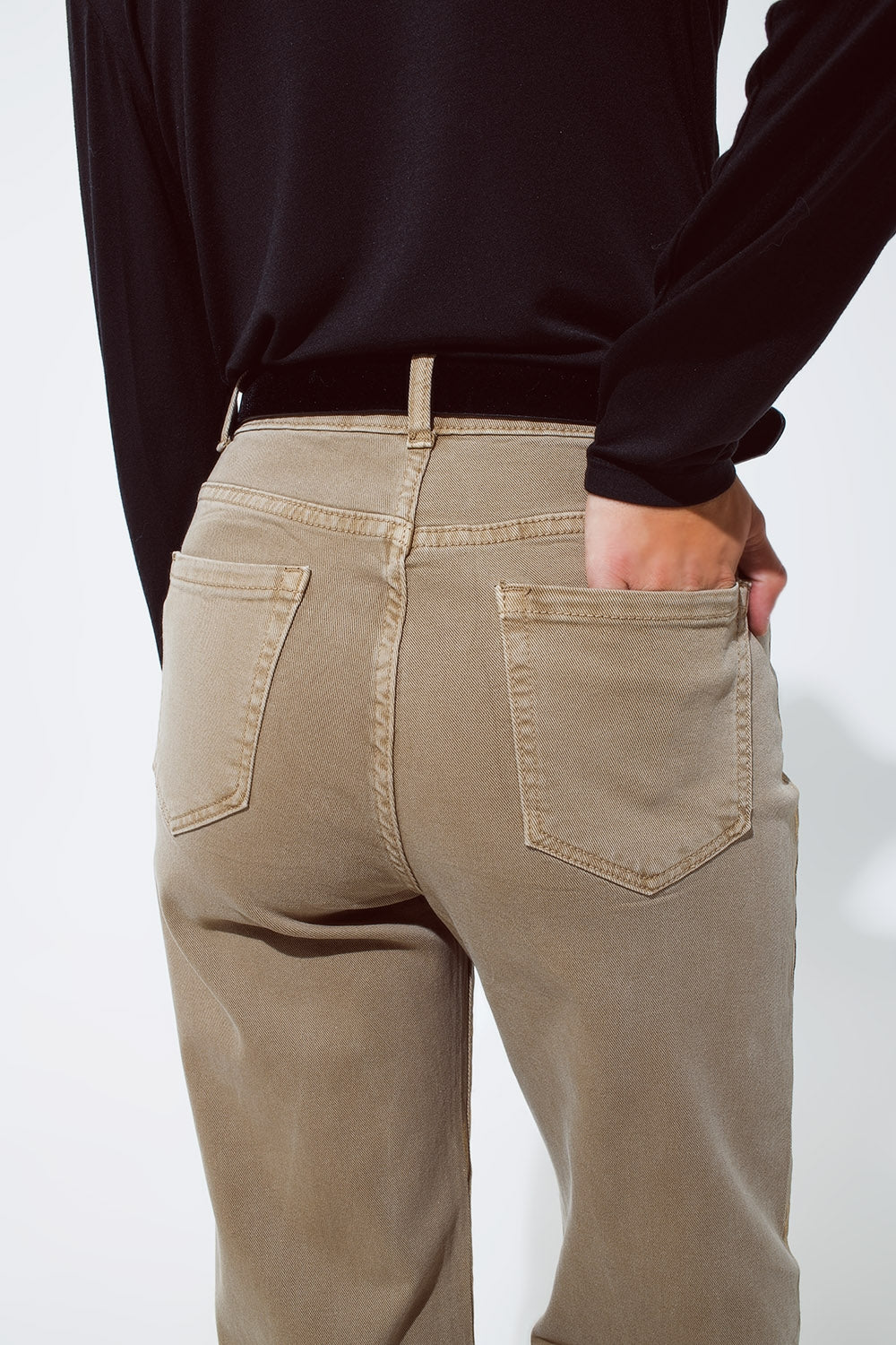 Gold straight leg jeans with metallic glow - Coloured Jeans