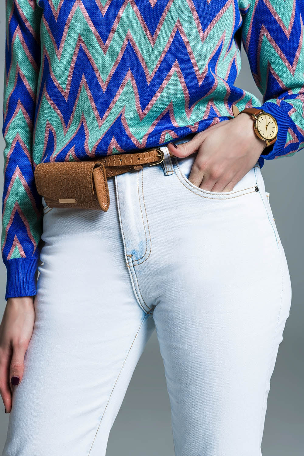 Basic Straight Leg Bleached Jeans - Denim