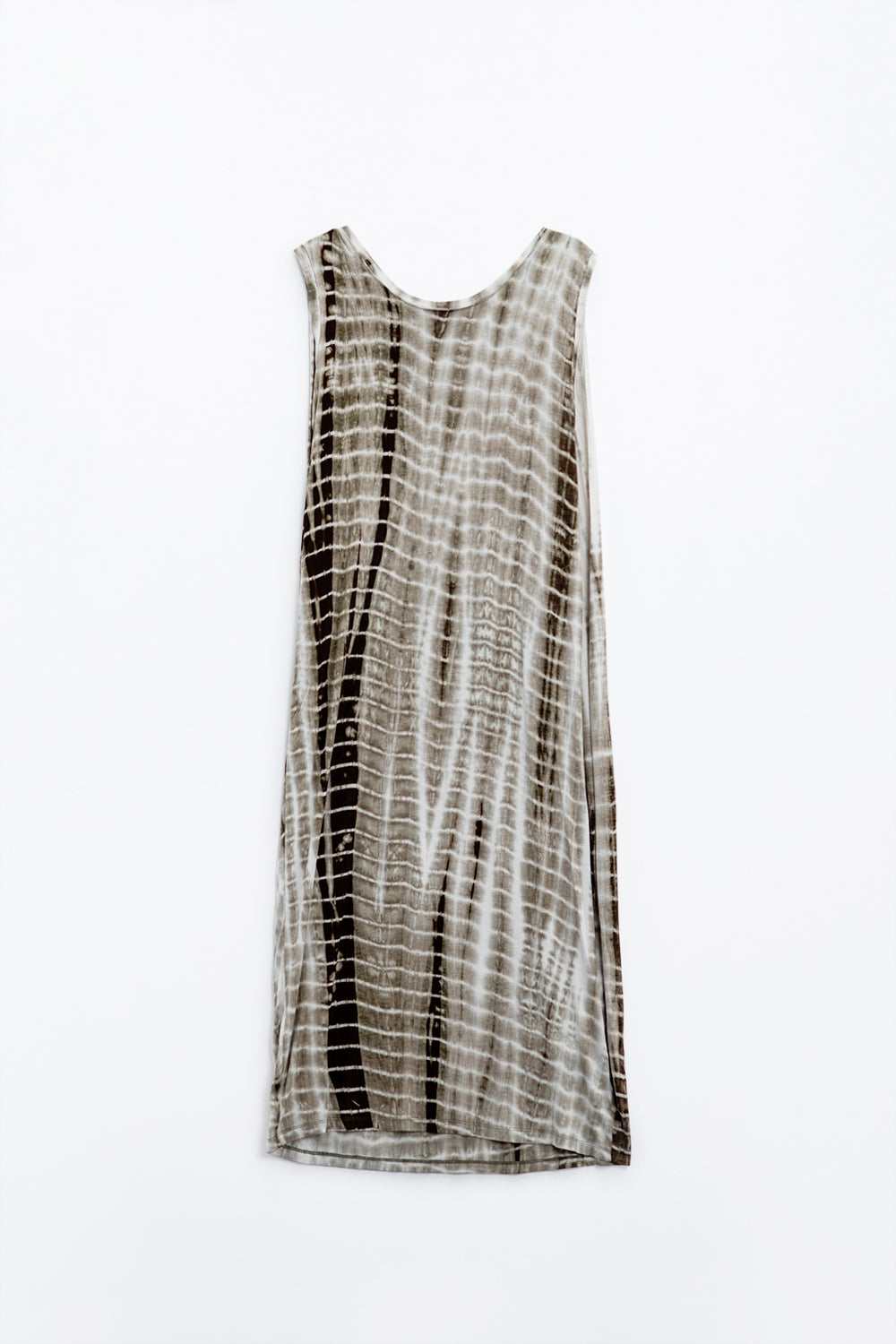 Relaxed maxi Tie dye Dress In Shades of khaki - dress