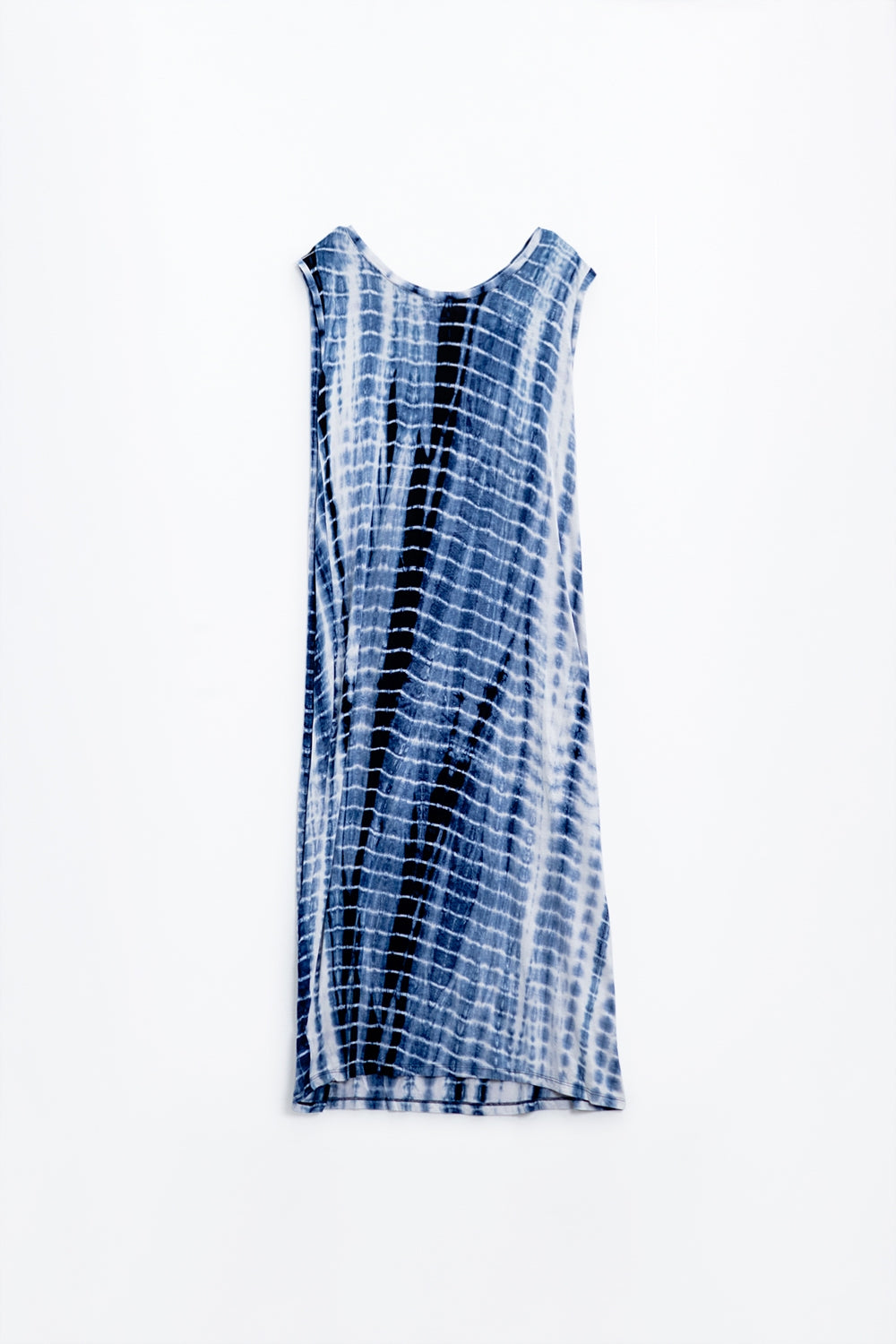 Relaxed maxi Tie dye Dress In Shades of Blue - dress