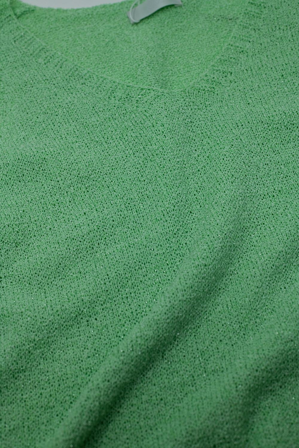 Sleeveless knitted Maxi Green Dress With Side Slit - dress
