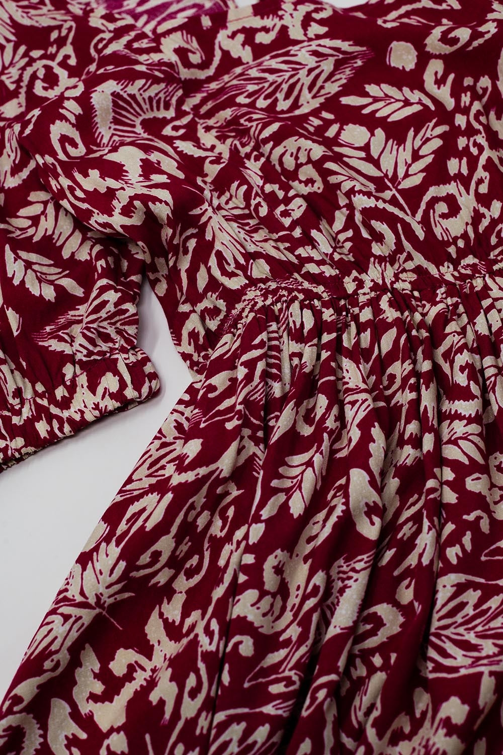 short floral print dress with gathered back - dress