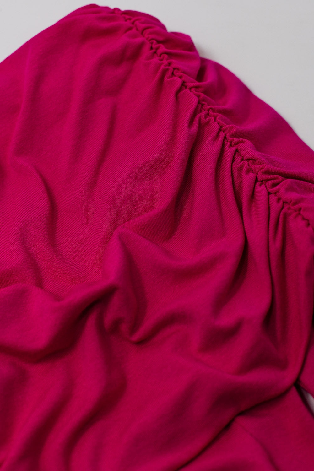 Bodycon Off Shoulder Top In Fuchsia