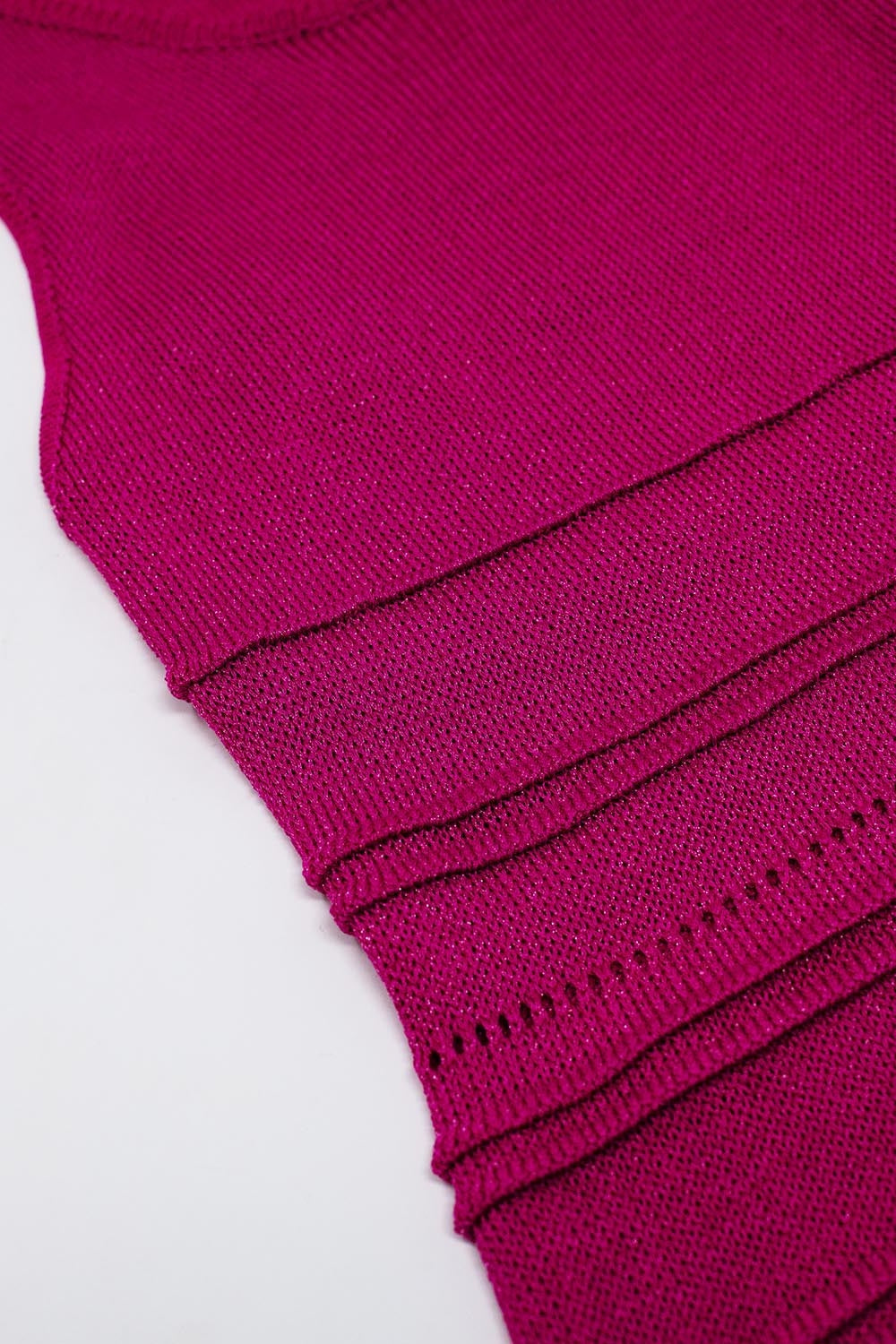 Fuchsia Maxi Crochet Sleeveless Knitted Dress - dress