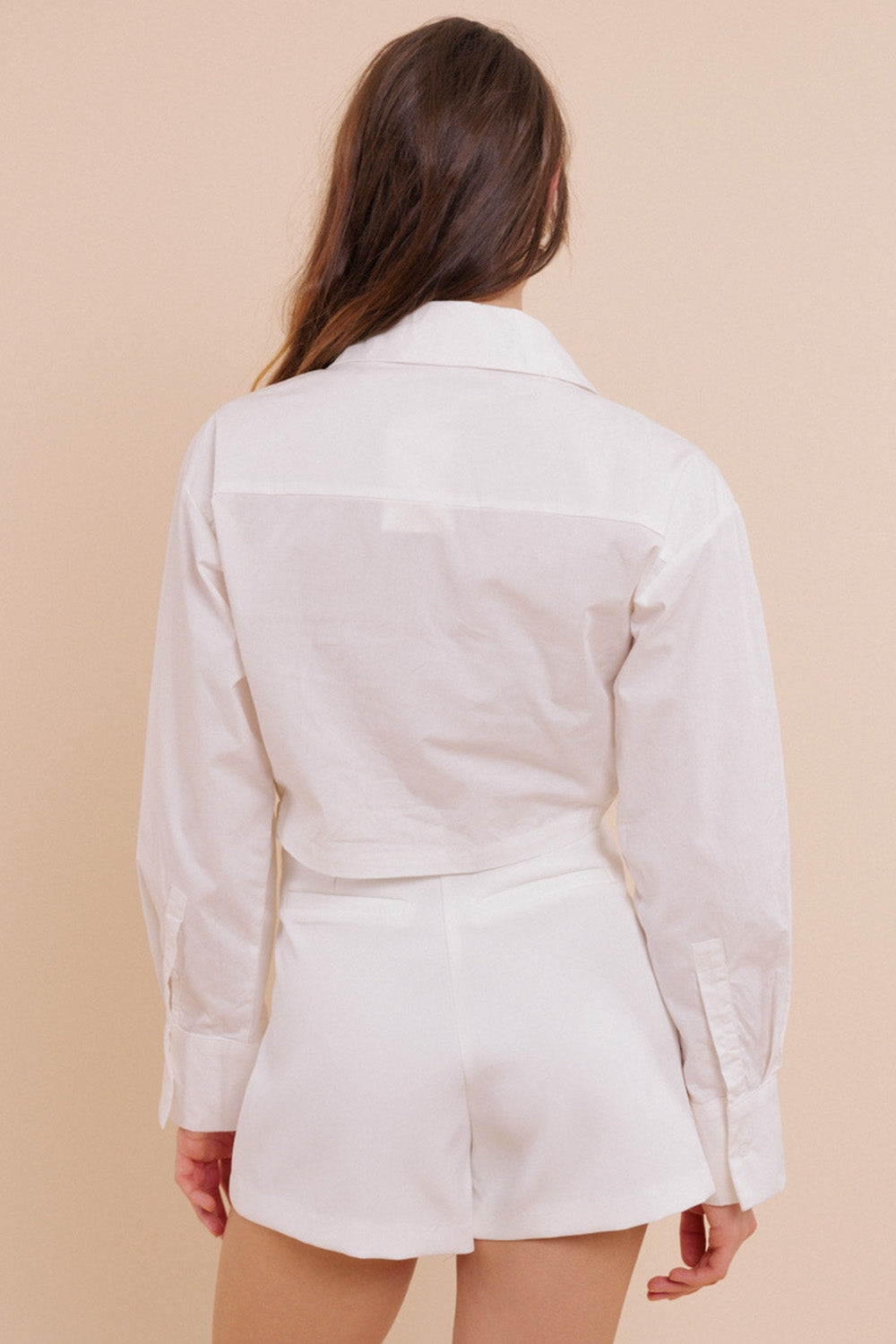 Wrap Mini Skort in White - Skirts, trousers