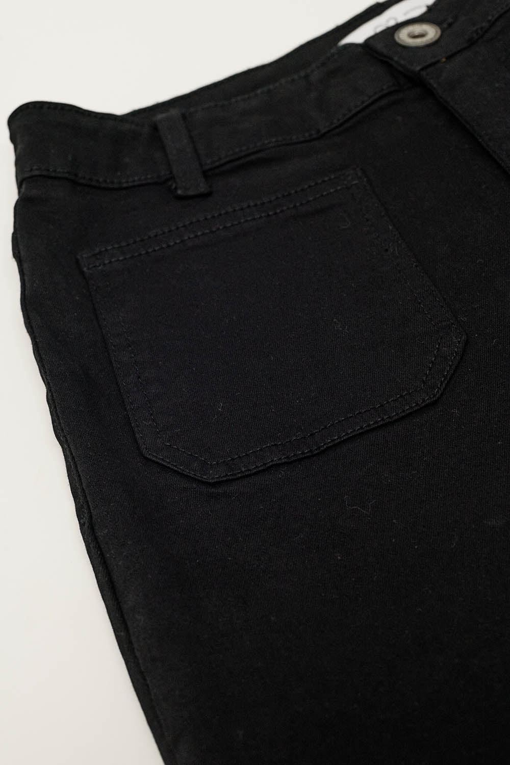 Black Skinny Flared Jeans With Front Pocket Detail - Coloured Jeans