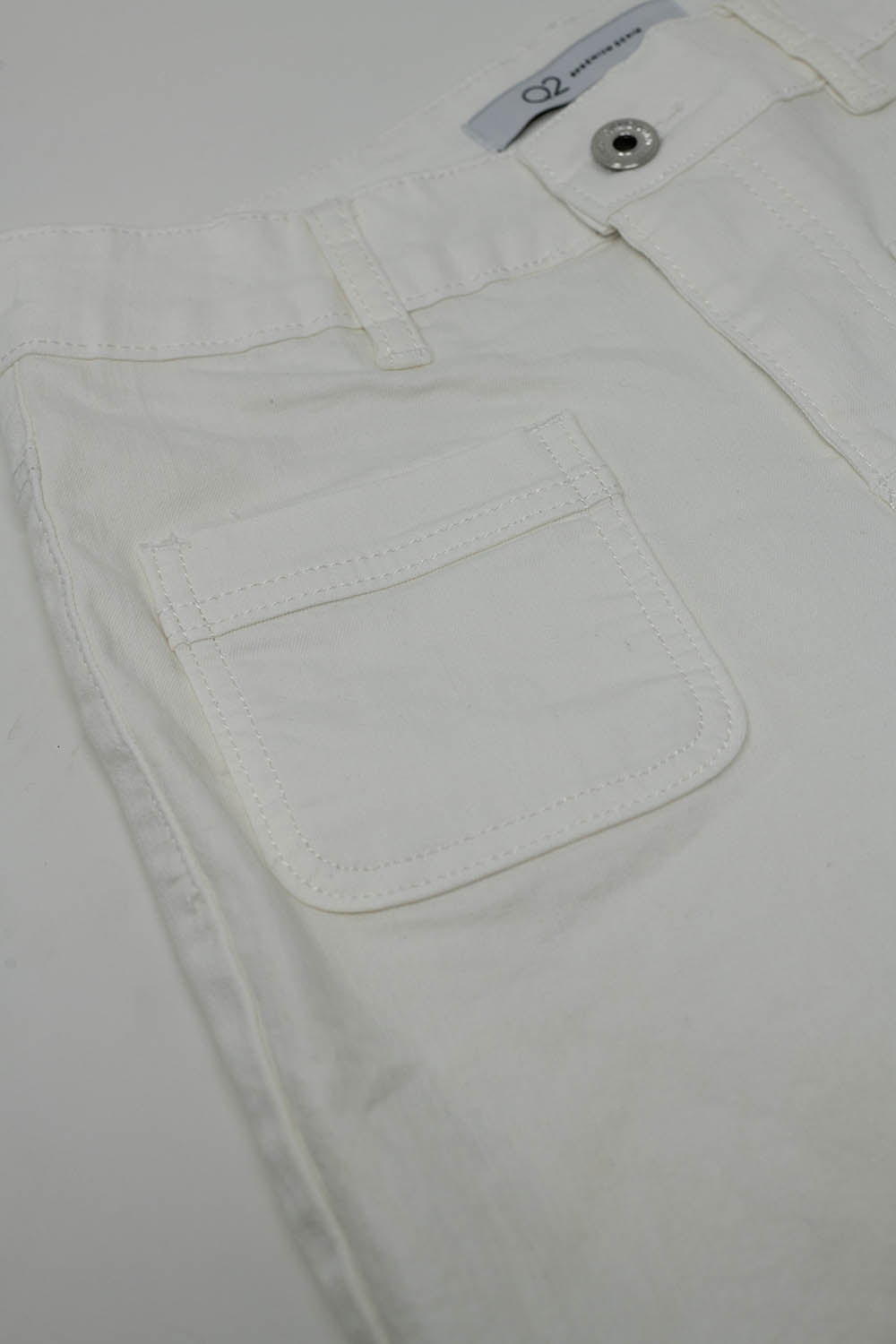 White Skinny Flared Jeans With Front Pocket Detail - Coloured Jeans