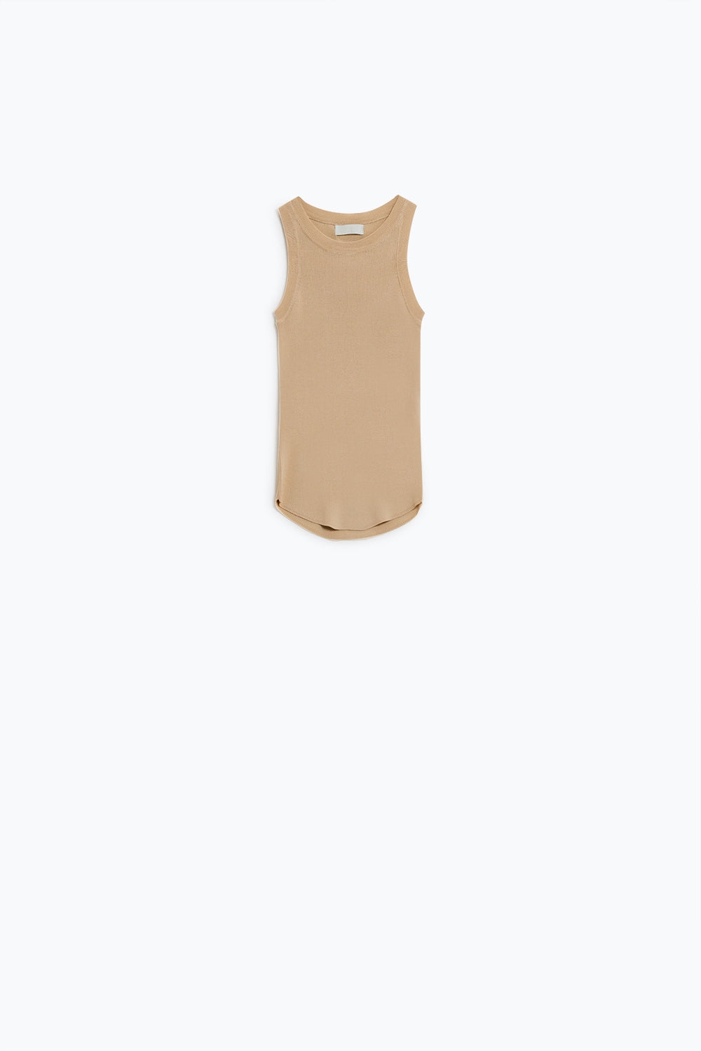 Knitted sleeveless Top in Beige