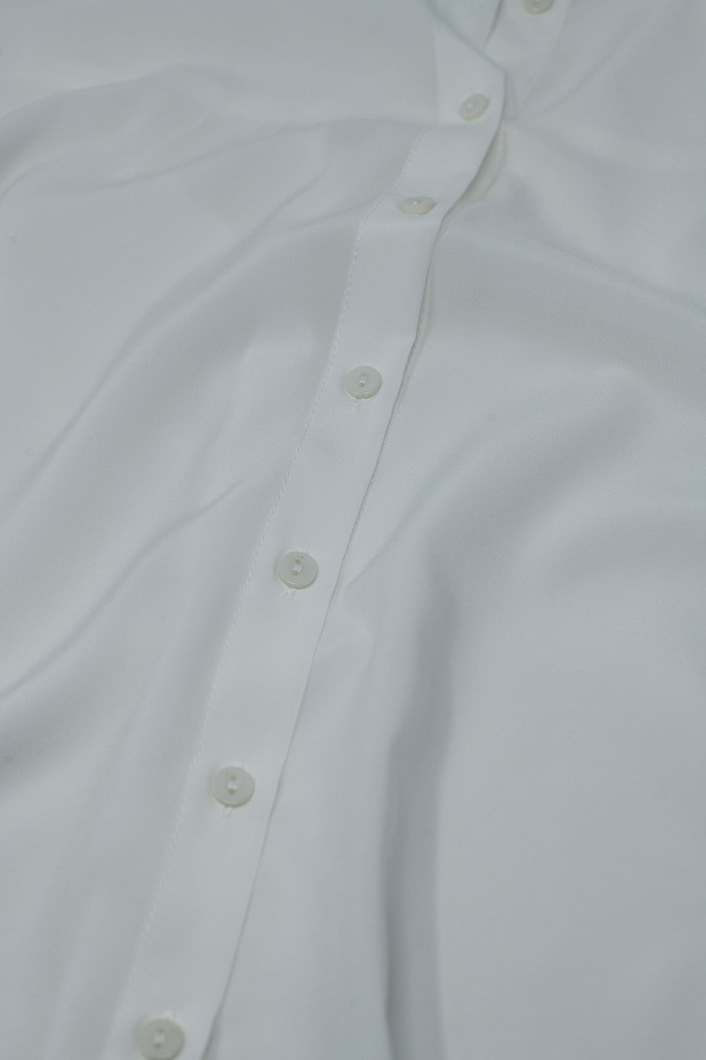 Mao collar Sleeveless White Button up Blouse - Shirts