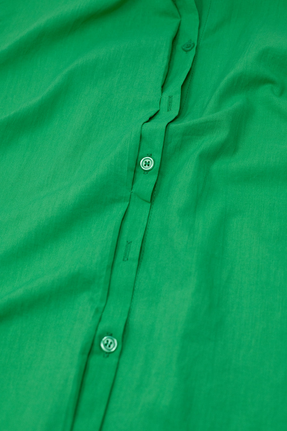 Short Sleeve Relaxed Button Up Shirt in Green - Shirts