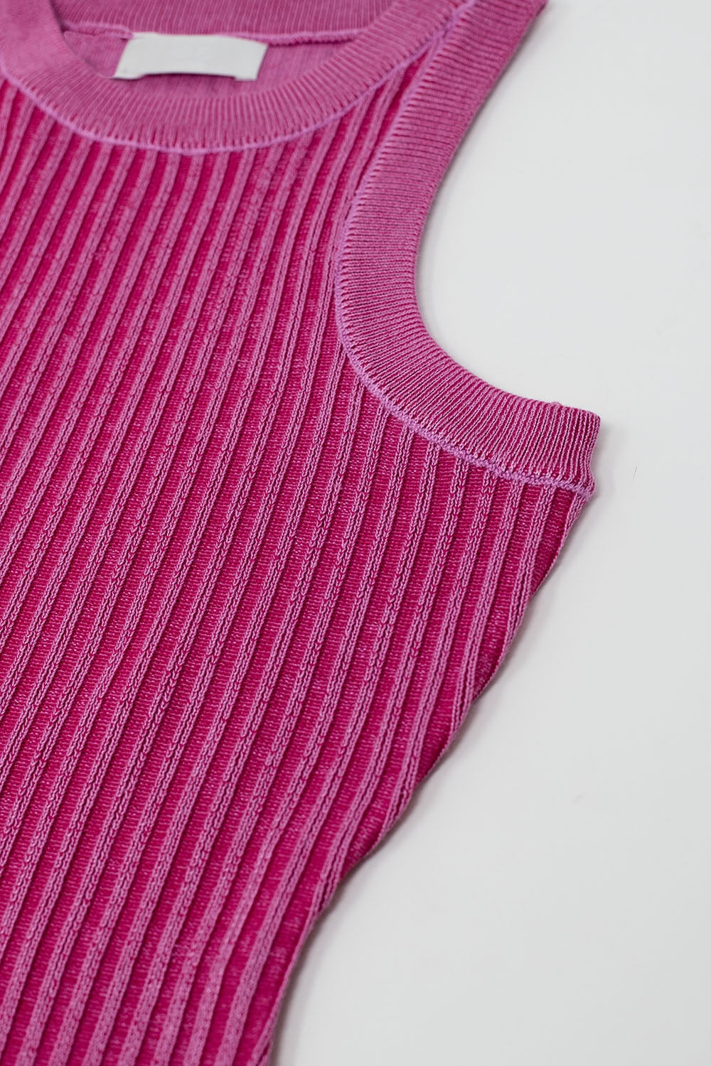 Maxi Sleeveless Halter Bodycon Ribbed Dress in fuchsia - dress