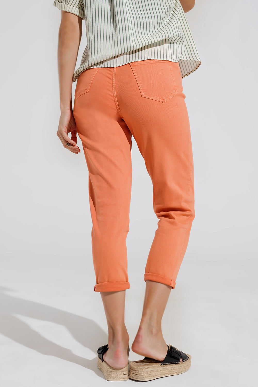 Ankle skinny Basic Jeans in orange - Coloured Jeans