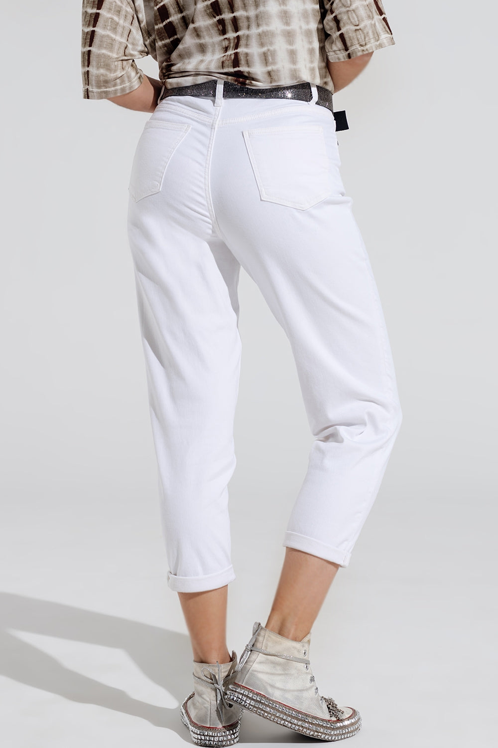 Ankle skinny Basic Jeans in white - Coloured Jeans