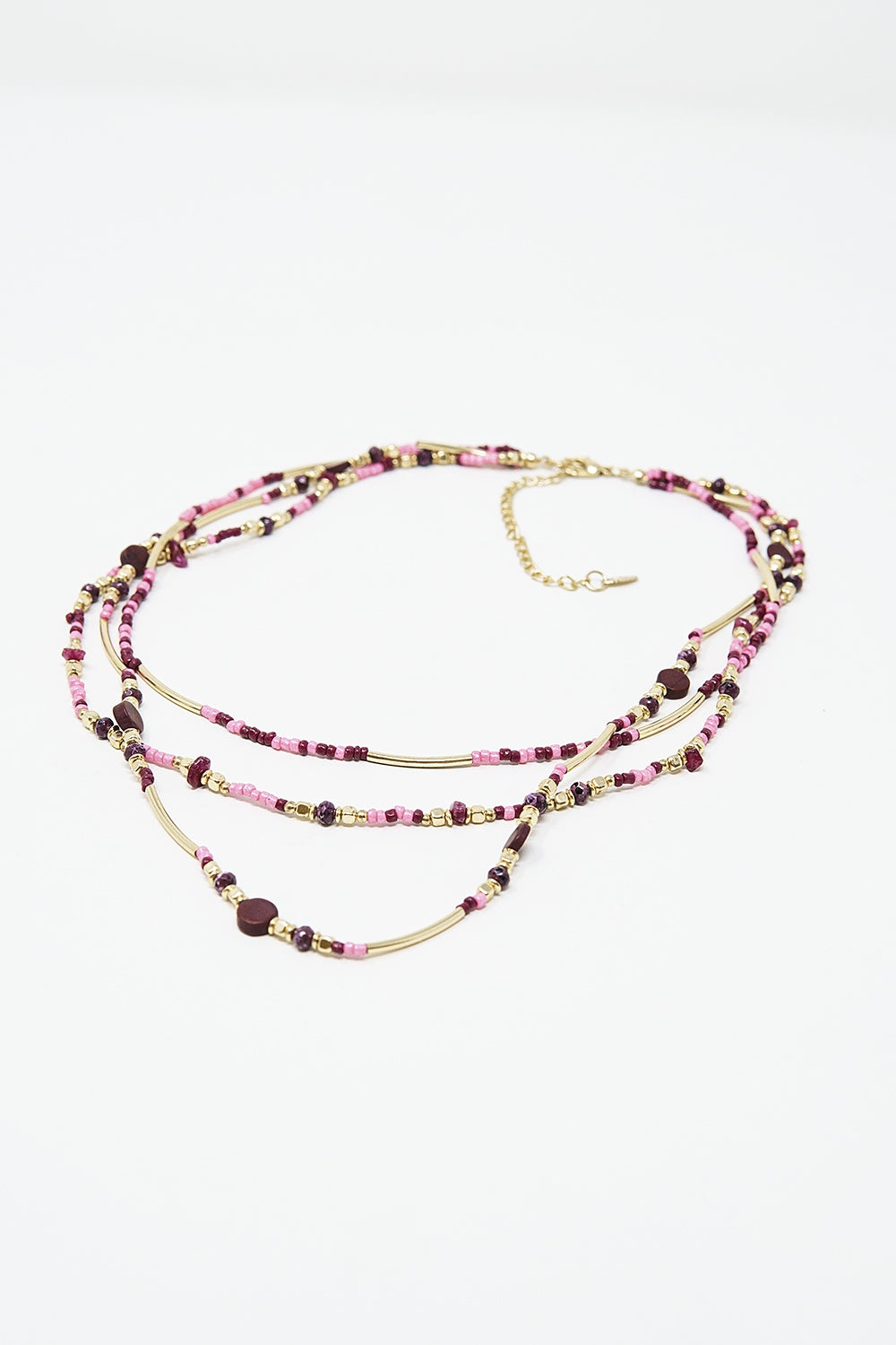 3 in 1 necklace with multicolor stones
