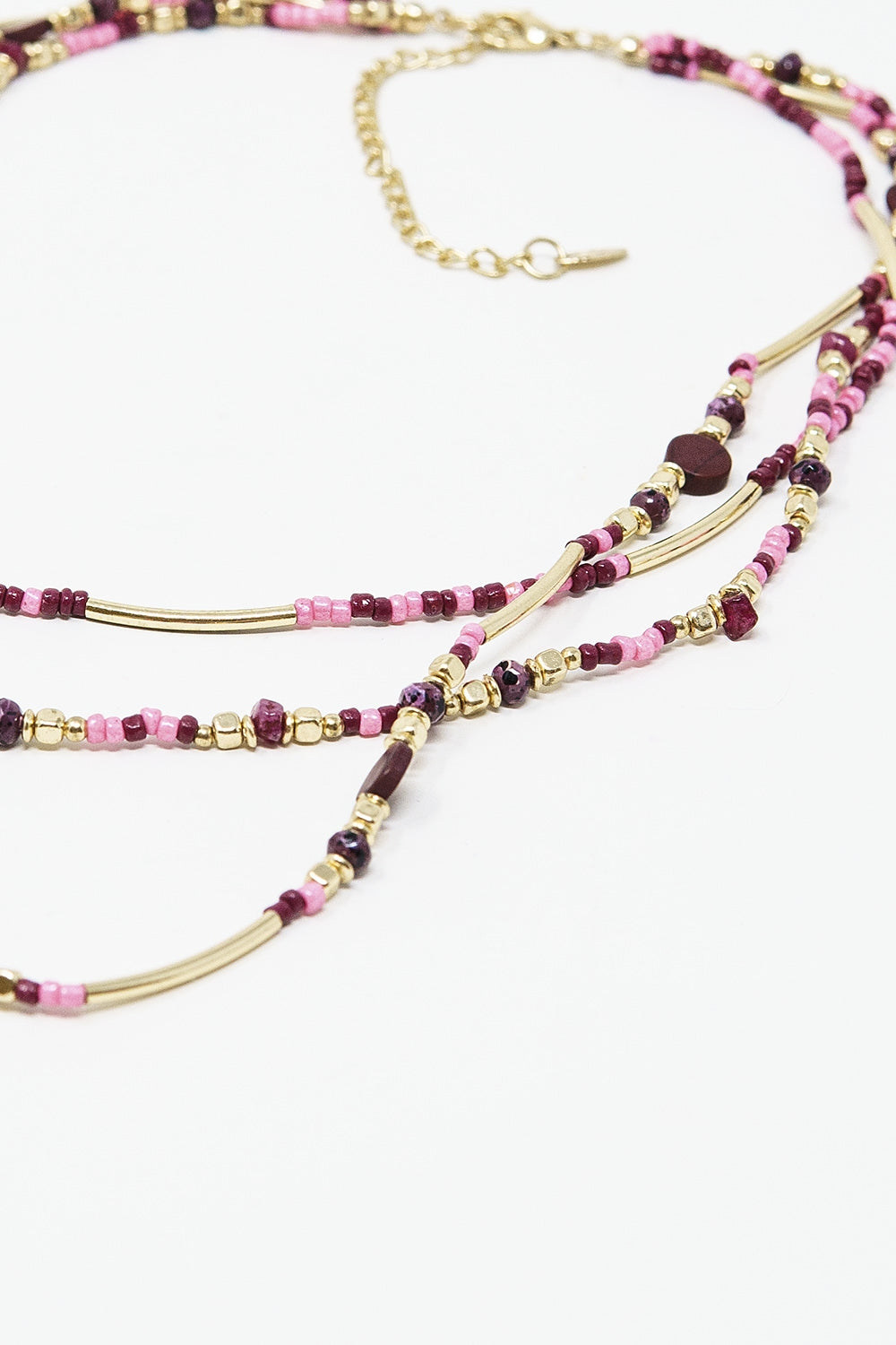 3 in 1 necklace with multicolor stones