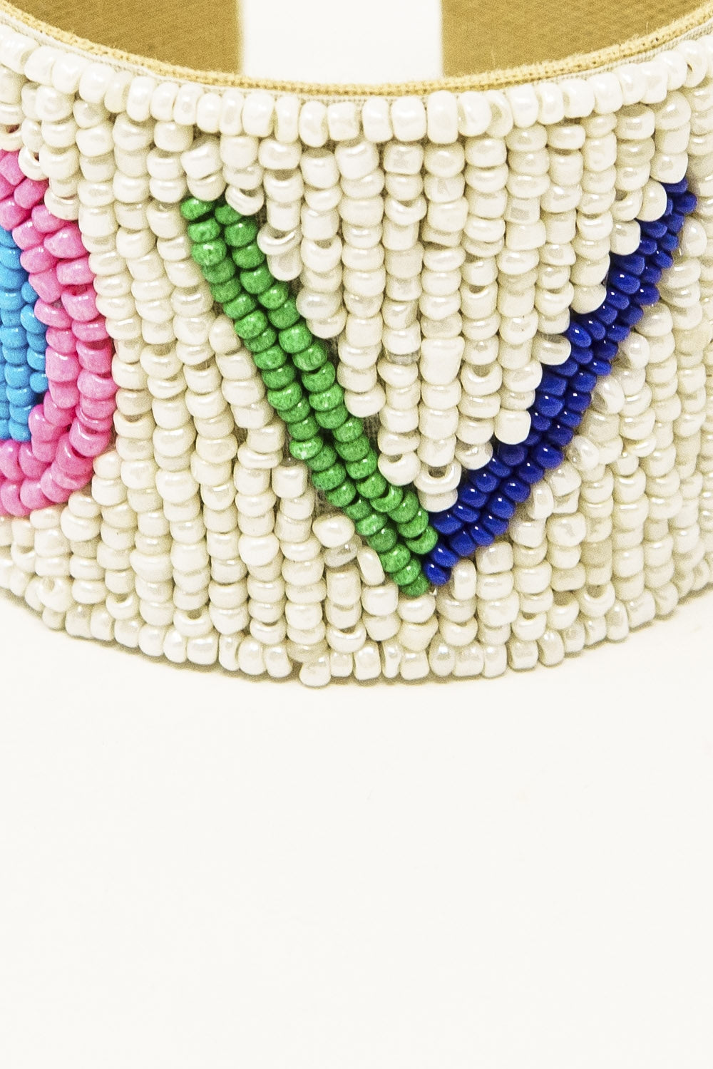 Open Beads Bracelet In White With LOVE