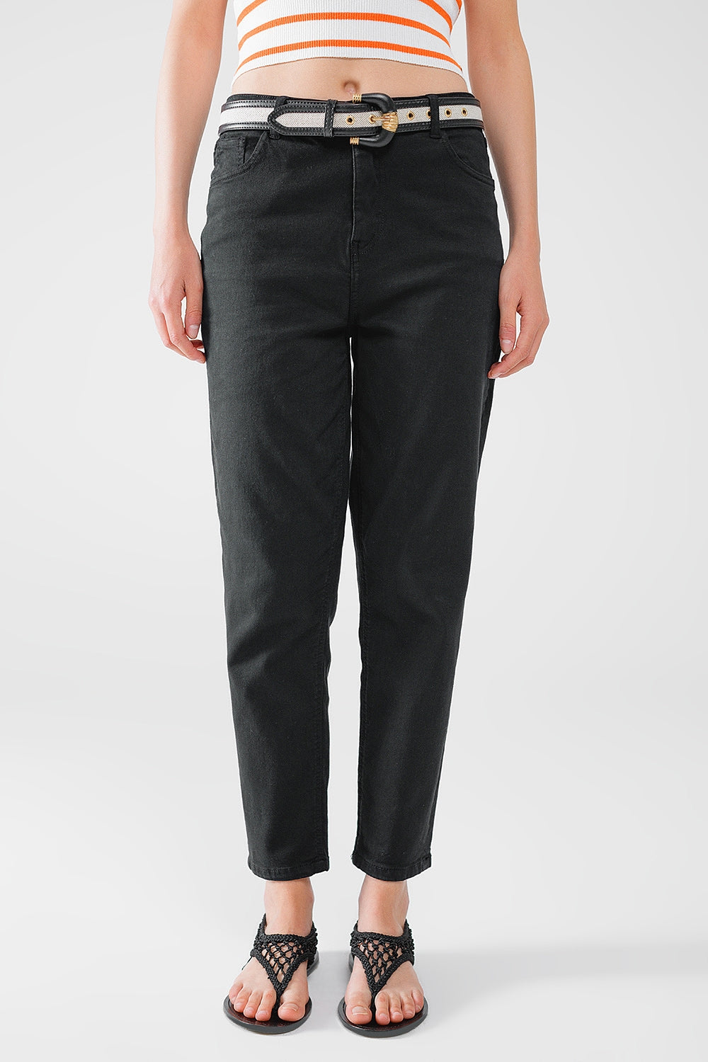 Ankle skinny Basic Jeans in black - Coloured Jeans