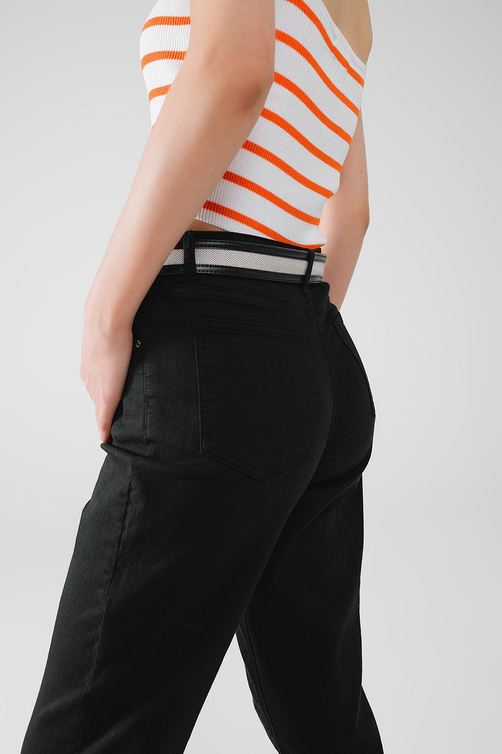 Ankle skinny Basic Jeans in black - Coloured Jeans