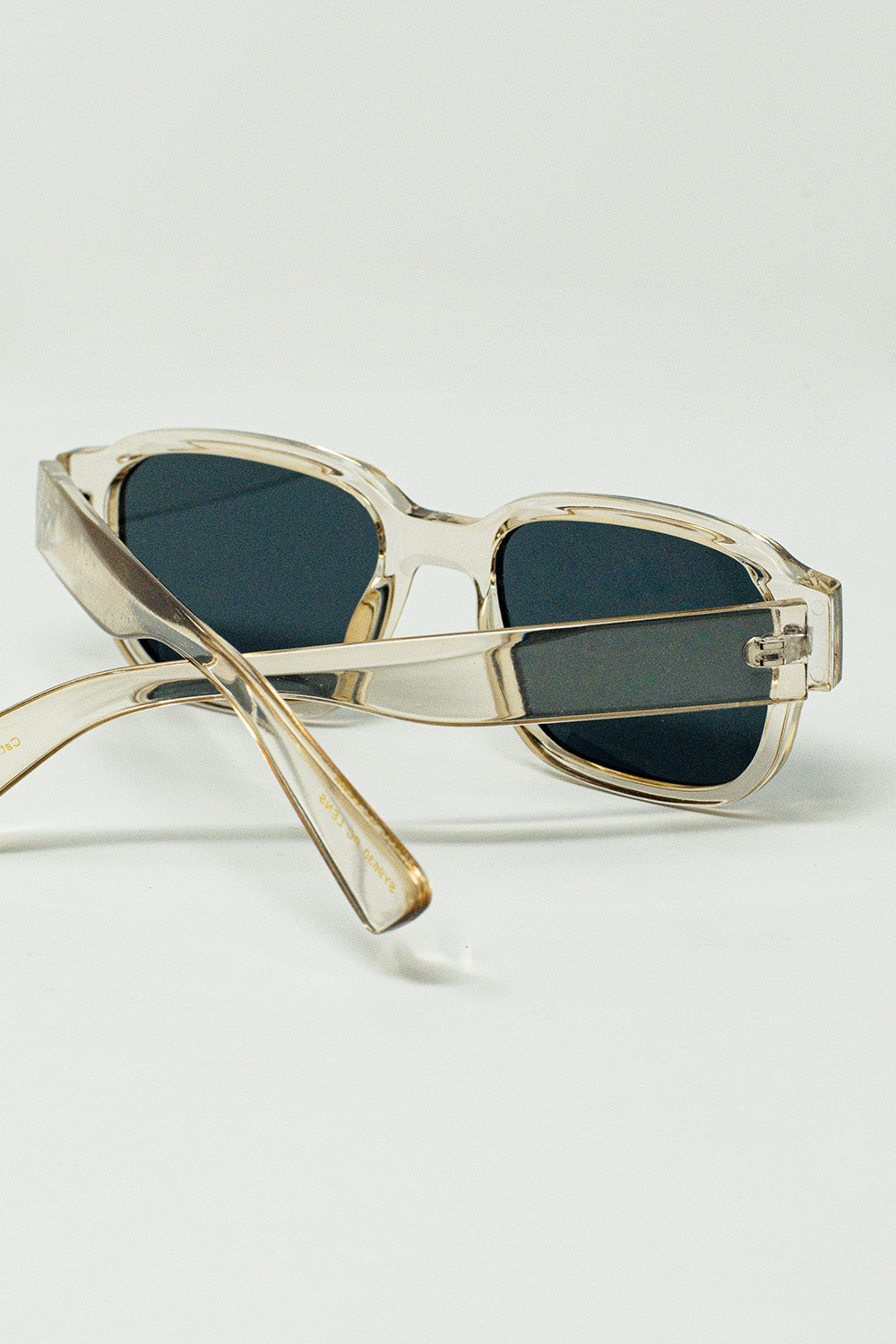 Chunky Square Sunglasses In Crystal Yellow