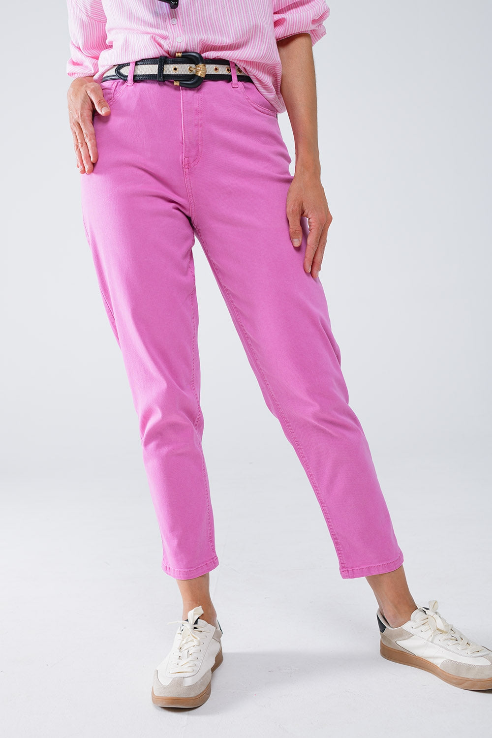 Ankle skinny Basic Jeans in pink - Coloured Jeans