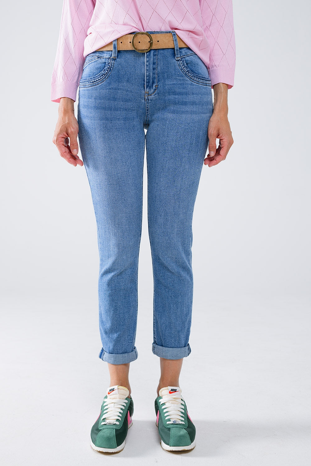 Skinny Jeans In light wash with detail on the pocket - Denim
